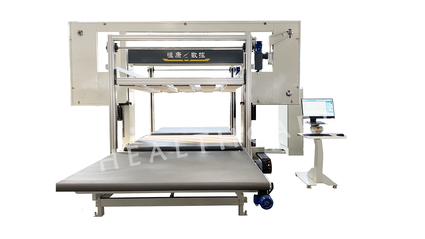 CNCHK-9.2 Horizontal Continuous Blade Foam Cutting Machine CNC Foam Cutting Machine with Motorized Turntable Featured Image