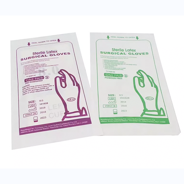 In Stock Surgical Disposable 100% Natural Latex Gloves for Medical Examination
