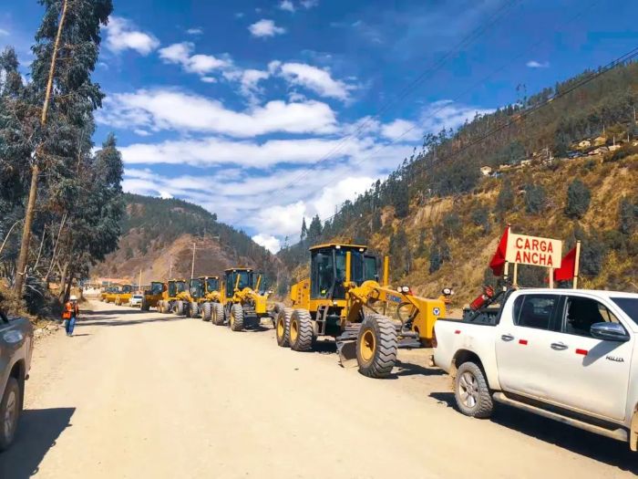 Over 100 XCMG equipment helps Peru road construction
