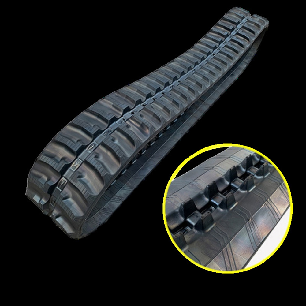 Excavator natural rubber track four wheel one belt chassis accessories OEM custom rubber track