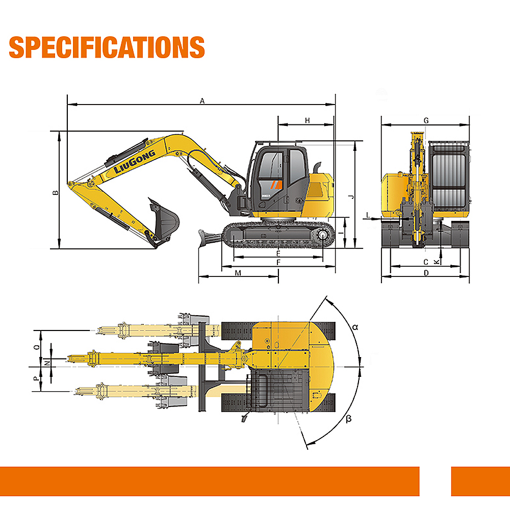 LIUGONG 9 ton 909ECR Hydraulic Crawler Excavators digger earthmoving machine