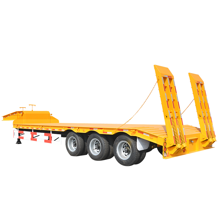 Professional China Truck Mounted Crane - CIMC 60 Tons high quality Low Price Factory Heavy Duty truck trailers 3 Axles Low Bed Truck for sale – China Construction