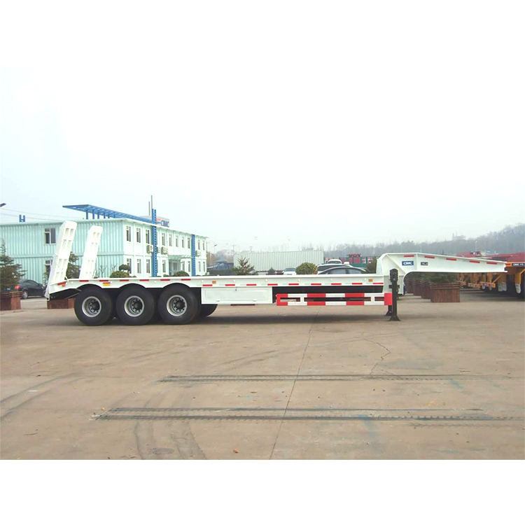 CIMC 60 Tons high quality Low Price Factory Heavy Duty truck trailers 3 Axles Low Bed Truck for sale