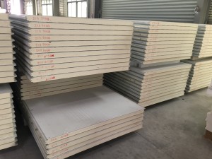 PU insulation material stainless steel sheet sandwich panel 200mm/100mm/75/mm