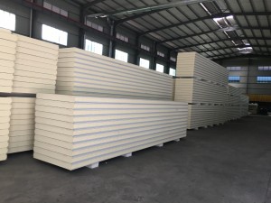 PU insulation material stainless steel sheet sandwich panel 200mm/100mm/75/mm