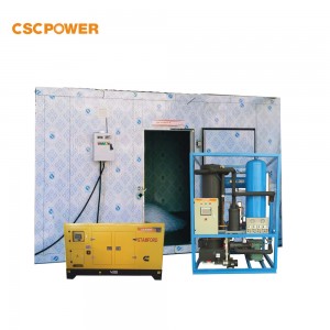 CSCPOWER 1 T Solar Tube Ice Machine with Cold Room Generator Making Ice Tube For Hotel Beverage Cooling China Ice Manufacture