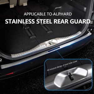 Rear bumper sill plate guard trim Stainless steel Car Exterior Accessories For Toyota Alphard 2016-2020 Year