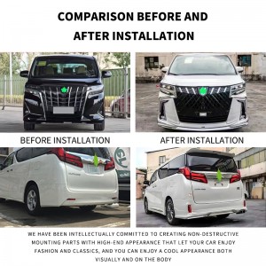 Best Price Car Body kit Accessory Upgrade Front and Rear bumper Face lift For Toyota Alphard 2018-2022 Year