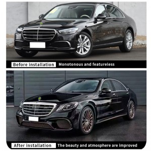 Car PP Body kit for Mercedes Benz S Class W222 2014- 2020 Upgrade to S65