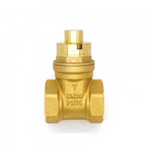Magnetic lockable brass gate valve before water pipe meter