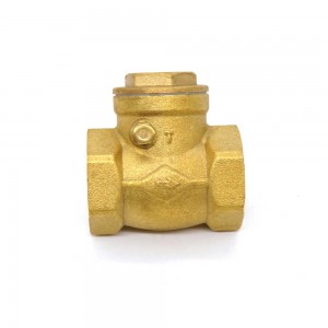 Horizontal swing brass check valve
