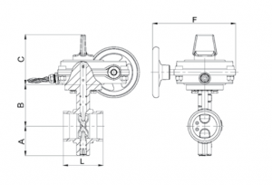 GROOVED BUTTERFLY VALVE WORM GEAR – D381X