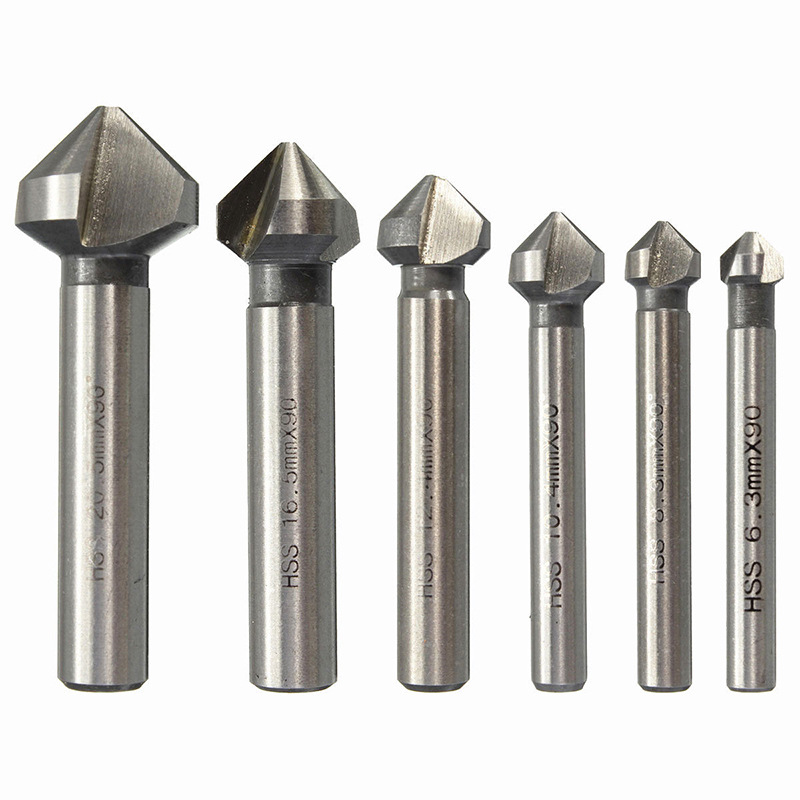 DIN335C 90 Degree 3 Flutes HSS Countersink Drill Bit for Chamfering