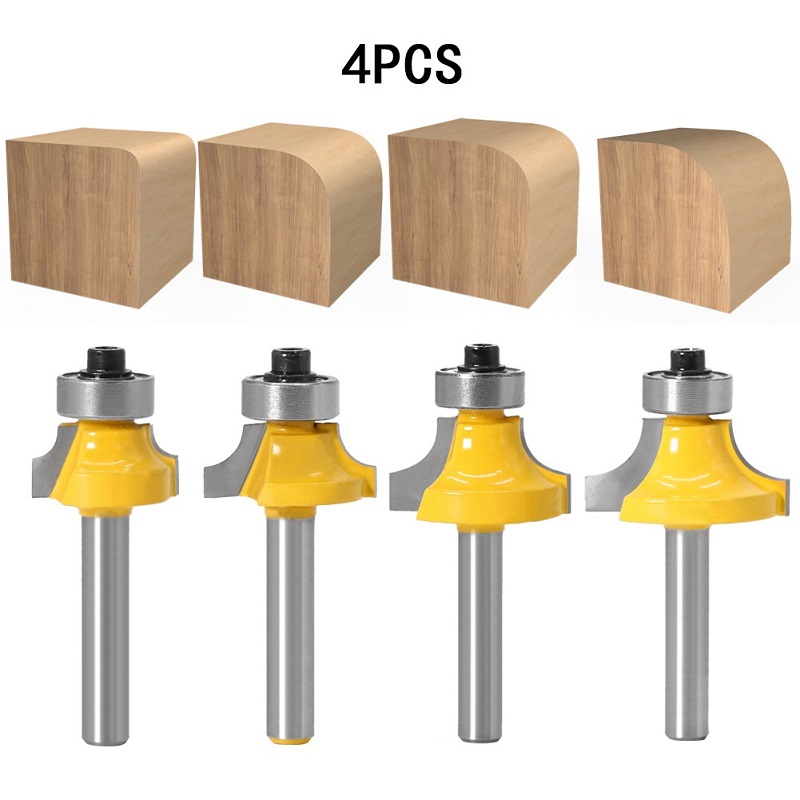 woodworking edge bits with round angle