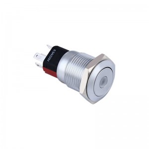 16MM metal  Stainless steel 1NO1NC  push button switch with illuminated dot light PM165F(H)-11D/J/S