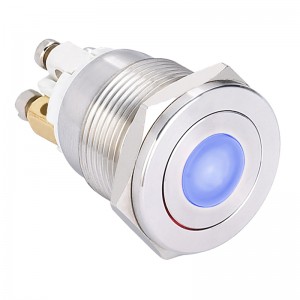 China High Quality Momentary Button Factory –  ELEWIND 19mm dot illuminated  led  light  push button switch 1NO momentary Stainless steel  metal (PM191F-10D/R/12V/S) – ELEWIND