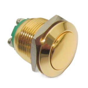 China High Quality Push Button Actuator Supplier –  ELEWIND 19mm gold plated vandal proof push button switch Momentary (1NO) Screw terminal (PM191H-10/G) – ELEWIND