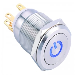 ELEWIND 19mm stainless steel singal pole Button switch with light ( PM193F-11DT/B/12V/S  , PM193F-11ZDT/B/12V/S)