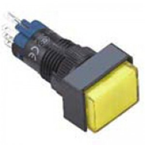 ELEWIND 12mm Plastic momentary or Latching 5 PIN terminal Rectangular illuminated push button switch (PB121J-11/Y/12V)
