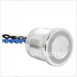 ELEWIND Silver color metal aluminum anodized piezo  switch push button switch (19mm,PS193P10YNT1B24L,Rohs,CE)