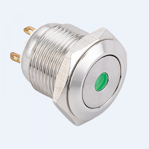 ELEWIND 16mm Dot illuminated Momentary (1NO) push button switch stainless steel (PM161F-10D/J/R/1.8V/S)