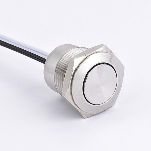ELEWIND 16MM 19MM  22MM  metal Stainless steel short body Micro-Travel Switch with 30CM wire  push button switch MTCF-10/Y/S