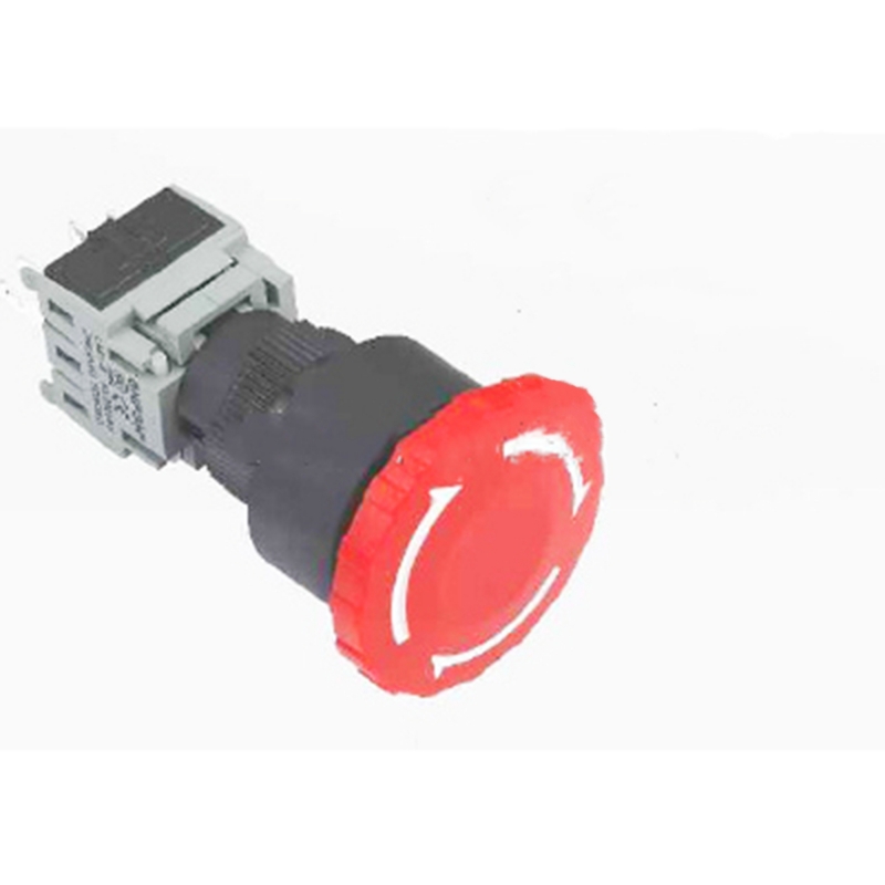 ELEWIND 16MM illuminated Emergency stop switch ( PB162Y-11TS/R/12V,CE,Rohs )