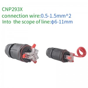 CNP293X-3P CNP295X-5P IP68 16A 450V waterproof Connector Outdoor IP68 Waterproof Electrical Wire Connector 3Pin 4Pin