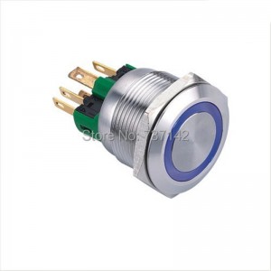 ELEWIND 22mm metal momentary push button switch with connector(PM221F-11E/B/12V/S)