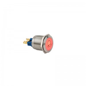 ELEWIND 22mm Stainless steel illuminated  push button switch with symbol(PM221F-11/with symbol)