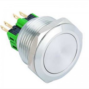 ELEWIND 28mm stainless steel Pin terminal 1NO1NC or 2NO2NC Momentary or Latching vandalproof push button switch(PM281-11Z/S)