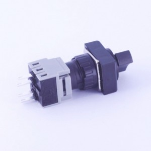 ELEWIND 16mm Plastic Rectangular type 1NO1NC 4 PIN terminal Selector switch 2 position maintain ( PB163J-11X/21 )