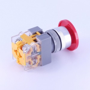 ELEWIND 22mm  Flat head Screw terminal Emergency switch RED Cap color 1NO1NC momentary push button switch ( PB222-11TS/R )