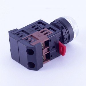 ELEWIND 22mm  plastic Screw terminal 1NO1NC Push on momentary  button switch RED  Cap color ( PB226-11/R )