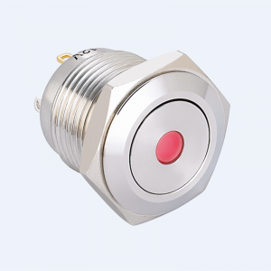 ELEWIND 16mm Dot illuminated Momentary (1NO) push button switch stainless steel (PM161F-10D/J/R/1.8V/S)
