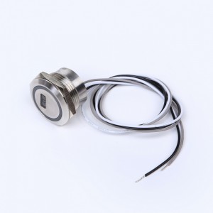 ELEWIND 19MM Contactless Sensor Switch Ring illuminated metal stainless steel with 30cm wire DC12V