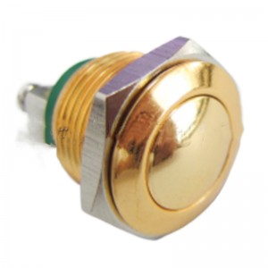 China High Quality Micro Push Button Switch Exporter –  ELEWIND 16mm Screw terminal Momentary (1NO) Golden push button  (PM161B-10/G ) – ELEWIND