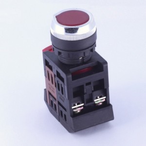 ELEWIND 22mm  plastic Screw terminal 1NO1NC Push on momentary  button switch RED  Cap color ( PB226-11/R )