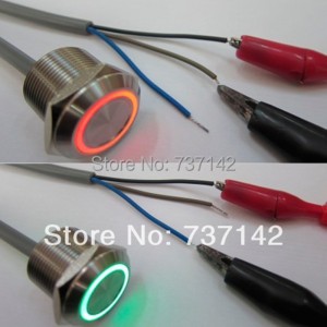 ELEWIND waterproof two color red and green signal lamp indicator light pilot lamp(PM191F-E/R-G/24V/S With 2M cable)
