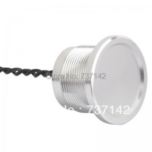 ELEWIND 22mm Silver color aluminum anodized  Stainless steel piezo push switch (PS223Z10YNT1,Rohs,CE)