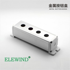 ELEWIND Metal Aluminium push button switch box 4 hole with 16mm hole (BXM-B4/16)