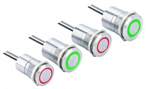 16mm 19mm 22mm 25mm metal Stainless steel  momentary capacity touch switch with dual color (16mm,TS16-10/Y/SS/R-G/24V,Rohs,CE)