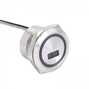 ELEWIND 19MM Contactless Sensor Switch Ring illuminated metal stainless steel with 30cm wire DC12V