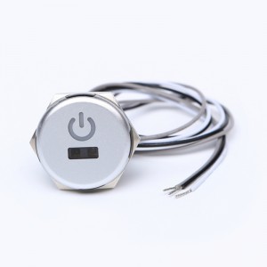 ELEWIND 19MM Contactless Sensor Switch Illumineted power symbol plastic polycarbonate with 30cm wire DC12V