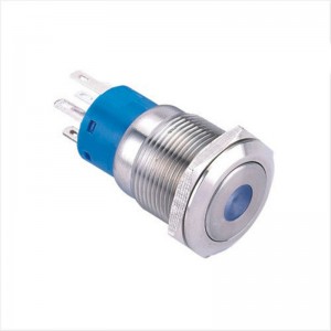 ELEWIND 19mm stainless steel Pin terminal push button light switch ( PM192F-22D/O/12V/S  ，PM192F-11ZD/B/12V/S )