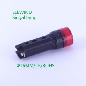 ELEWIND 16mm plastic classical mounting type led signal lamp indicator light pilot lamp (AD16-16C/R/12V)