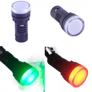 ELEWIND 22MM red and green two dual color indicator light  signal lamp pilot lamp (AD16-22SS/R-G/12V)