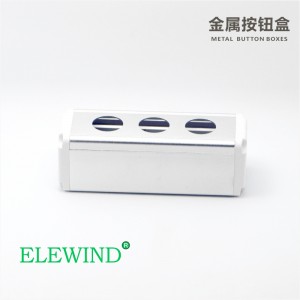 ELEWIND Metal Aluminium push button switch box 3 hole with 22mm hole (BXM-A3/22)