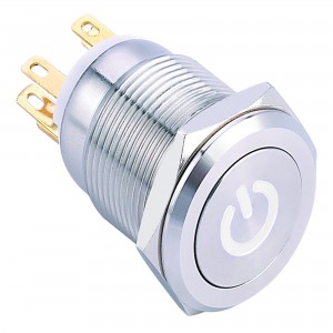 ELEWIND 19mm stainless steel singal pole Button switch with light ( PM193F-11DT/B/12V/S  , PM193F-11ZDT/B/12V/S)