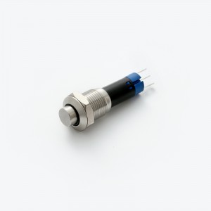 ELEWIND  10mm small/mini momentary or latching type metal Stainless steel without light push button switch (PM10H-11/S)